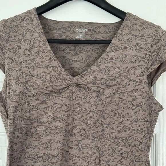 Toad & Co Rosemarie Dress XL Gray and Navy print - Picture 2 of 9